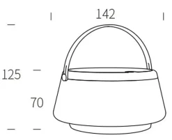 Solar bordlampe 2,2W 2700 Kelvin IP44 utendørs med solcelle