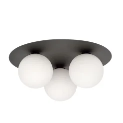 Solar taklampe 3 lys - Svart/Opal