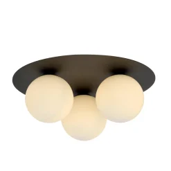 Solar taklampe 3 lys - Svart/Opal