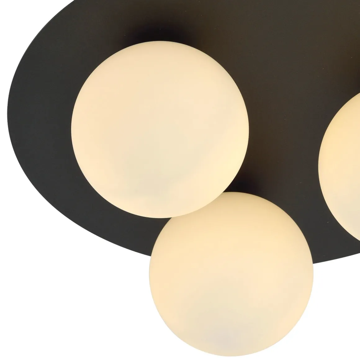 Solar taklampe 3 lys - Svart/Opal