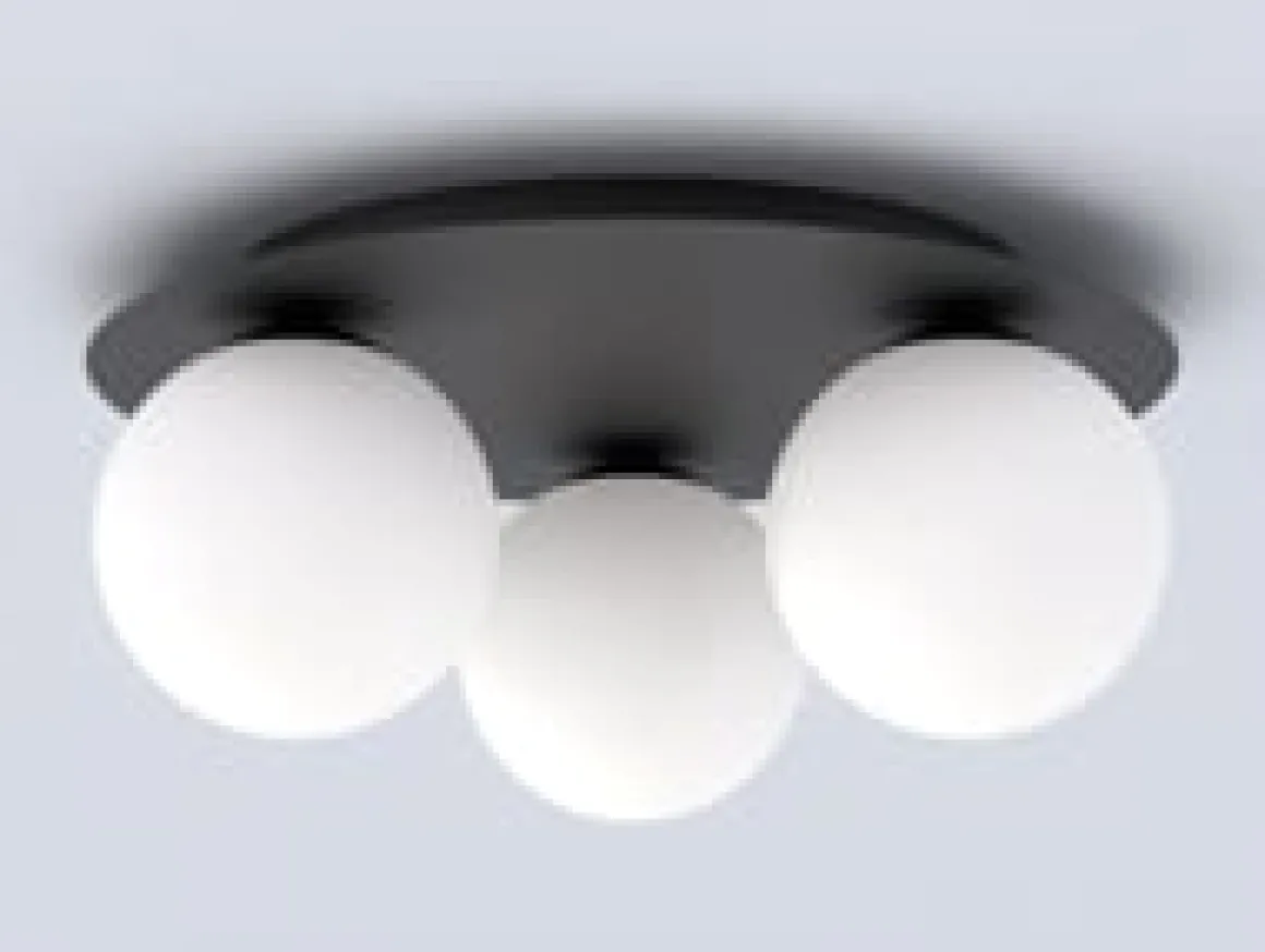 Solar taklampe 3 lys - Svart/Opal