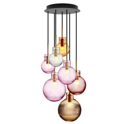 Soloppgang Krystallkuler 7 stk - Sort Baldakin