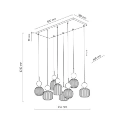 Sophia takpendel 8-lys