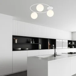 Sopra taklampe 3-lys - Hvit/Opal