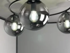 Sopra taklampe 3-lys - Svart/Røykfarget