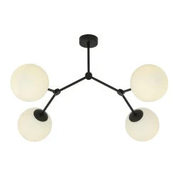 Space taklampe 4 lys - Svart/Opal