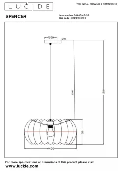 Spencer takpendel 40 cm