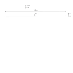 Spin vegglampe large 120 cm 17W 3000K