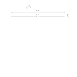 Spin vegglampe medium 99 cm 14W 3000K - Svart