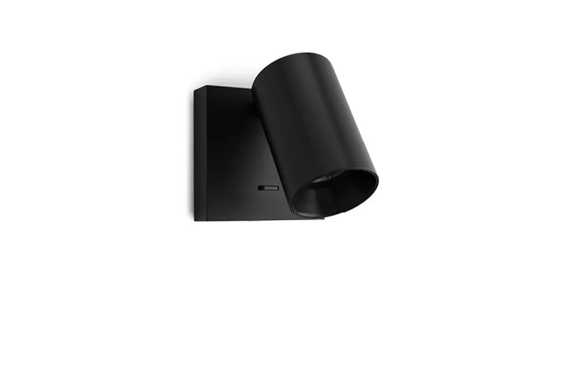 Spoton firkantet vegglampe GU10 med bryter