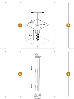 Stang til Fairybell flaggbelysning 8 meter