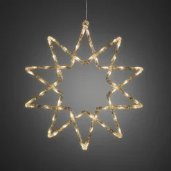 Stjerne med 60 varmhvite LED 58 cm IP44 utendørs