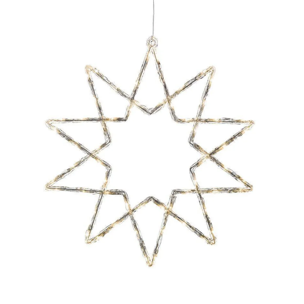 Stjerne med 60 varmhvite LED 58 cm IP44 utendørs