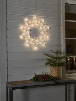 Stjerne med 60 varmhvite LED 58 cm IP44 utendørs