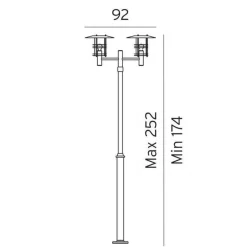Stockholm 283 stolpe - Svart