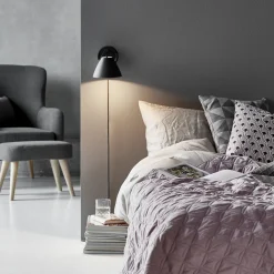 Strap vegglampe - Svart