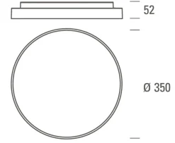 Stripe Trim 350 taklampe IP54 2700/3000 Kelvin 18/24/32W Dimbar