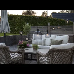 Sunlight solcelle pendel large utendørs m/sensor - Svart