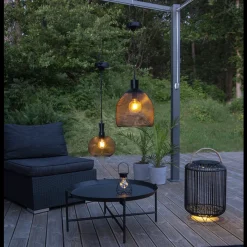 Sunlight solcelle pendel small utendørs m/sensor - Svart