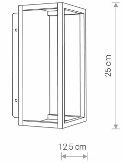 Symmetry vegglampe utendørs IP54 7W - Svart