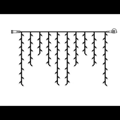 System led istapp 2 meter ekstraenhet varmhvit - Svart