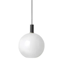 Taklampe Collect Opal Sphere-Low Socket svart