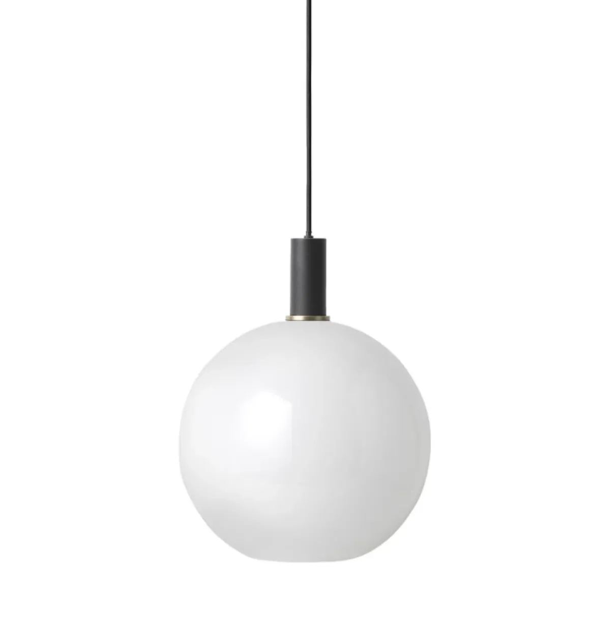 Taklampe Collect Opal Sphere-Low Socket svart