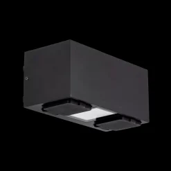 Talos vegglampe utendørs IP54 8W m/dobbel stikkontakt