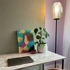 Tentacle gulvlampe Medium - Svart/Røykfarget