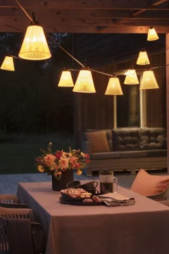 Tilleggsslynge 10 lys med gule skjermer - Amber