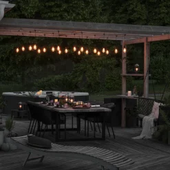 Tilleggsslynge 10 lys nedhengt utskiftbar - Amber