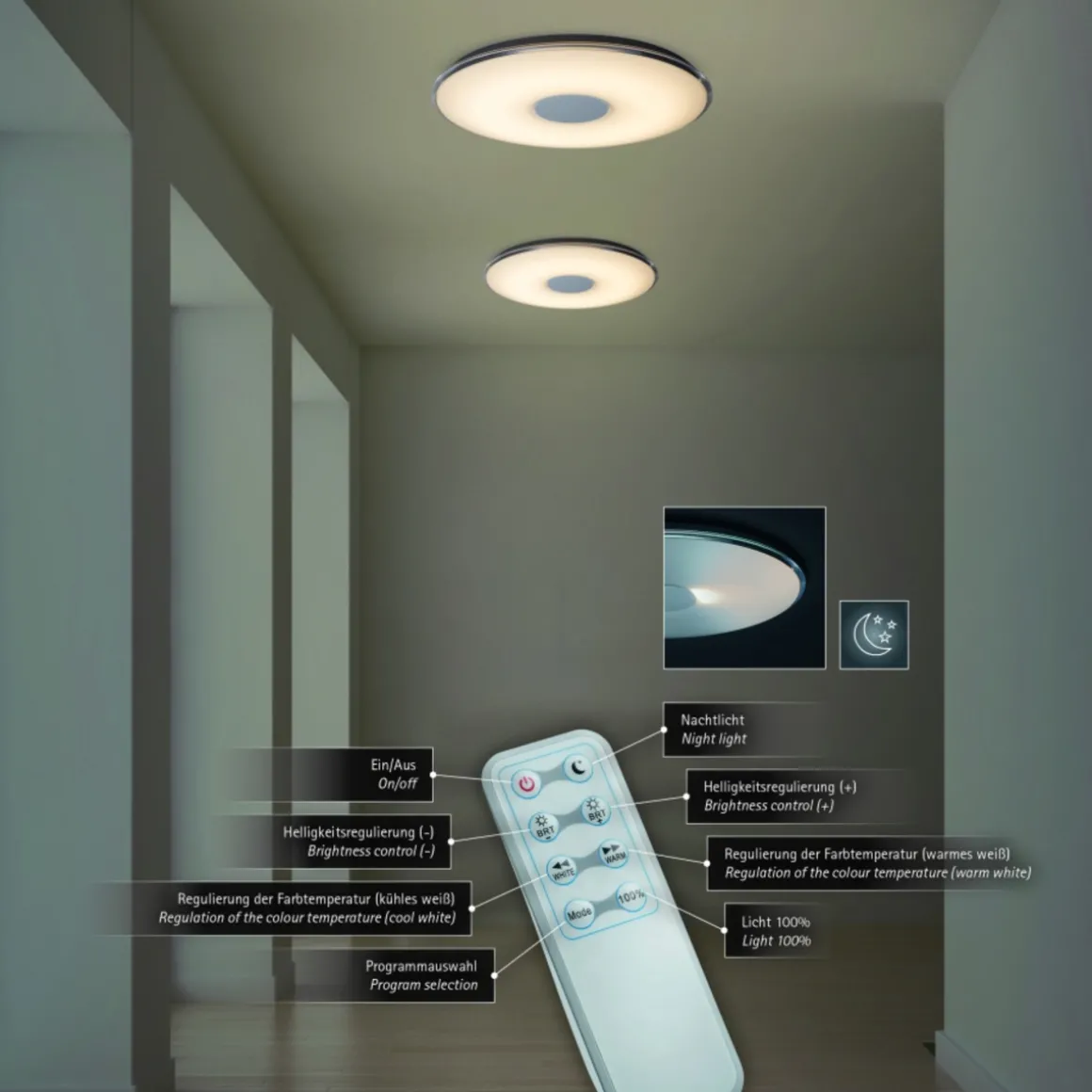 Tokyo taklampe - Hvit