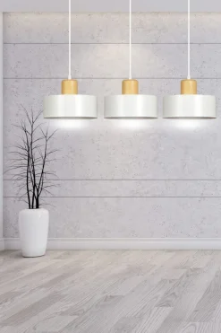 Torin trippel takpendel - Hvit/Tre