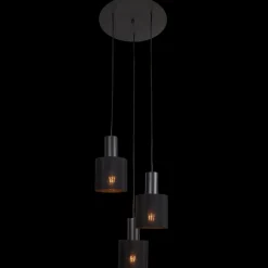 Torino rondell takpendel 3-lys - Svart