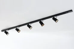 Trackline Conic spotskinne 1,5 meter 5 spot - Svart