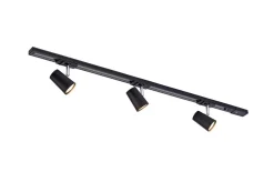 Trackline Conic spotskinne 1 meter 3 spot - Svart