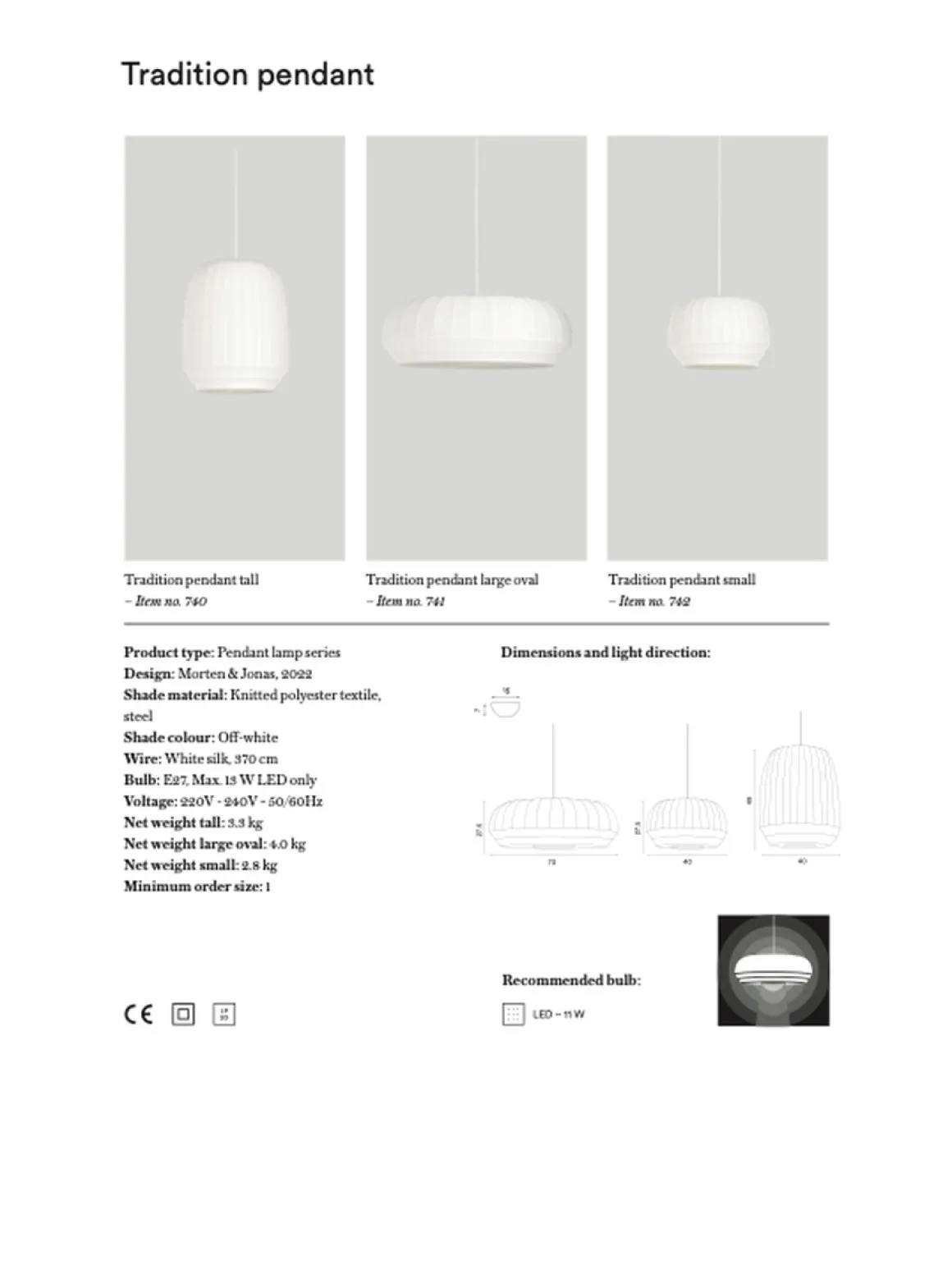 Tradition takpendel - Tall