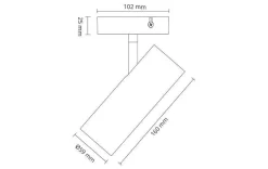 Tube Mini S takspot 17W LED 3000K dimbar