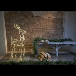 Tuby siluett reinsdyr 105 cm utendørsdekorasjon IP44 220 varmhvit led