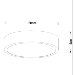 Unar taklampe Ø20cm 3 step dim