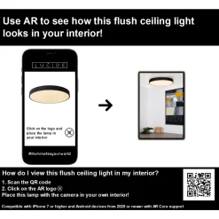 Unar taklampe Ø50cm 3 step dim