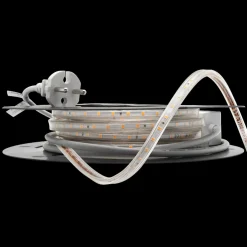 230V LED-Strip 9,2W 3000K IP65 Dimbar m/stikkontakt - 20 meter