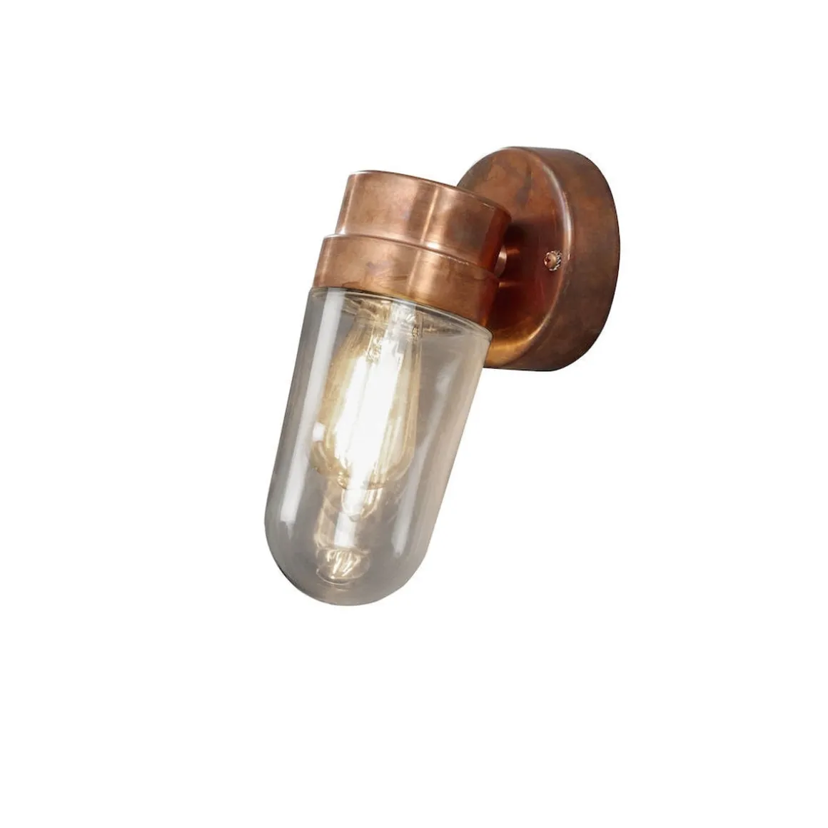 Vega vegglampe utendørs IP54 E27 - Kobber