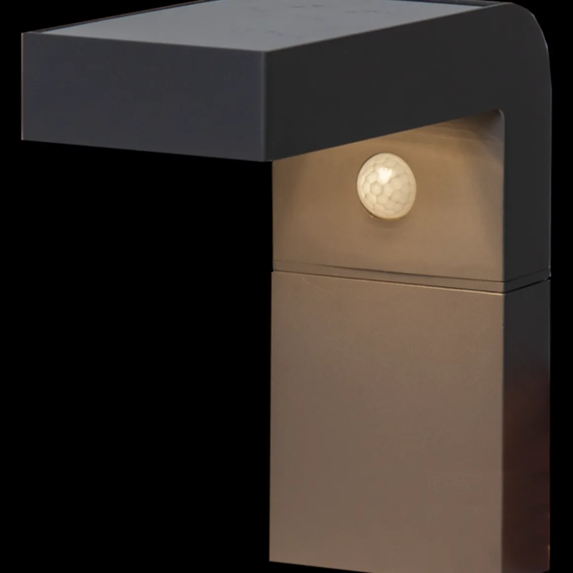 Vegglampe Solcelle med sensor - Svart