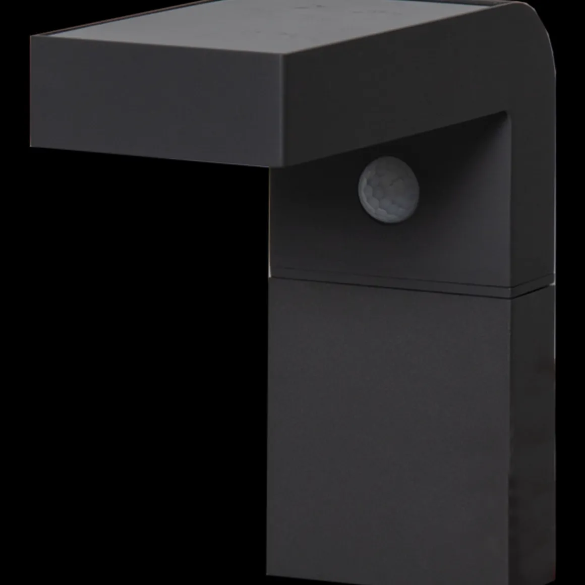 Vegglampe Solcelle med sensor - Svart