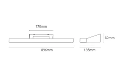 View 900 vegglampe baderom 2700K 30W IP44