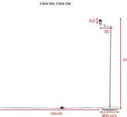 Virro gulvlampe 126 cm - Beige