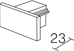 Vox endestykke 1 stk - Pure White