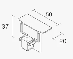 Vox high endestykke innfelt, hvit