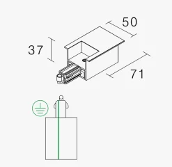 Vox high endetilkobling innfelt (L), svart